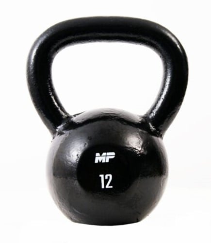 Muscle Power Gietijzeren Kettlebell - Zwart - 12 kg