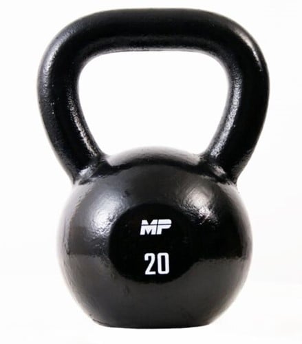 Muscle Power Gietijzeren Kettlebell - Zwart - 20 kg