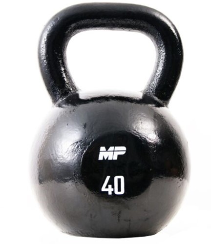 Muscle Power Gietijzeren Kettlebell - Zwart - 40 kg