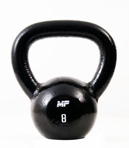 Muscle Power Gietijzeren Kettlebell - Zwart - 8 kg