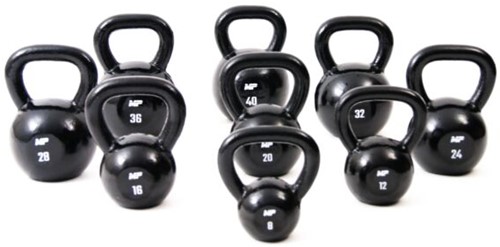 Muscle Power Gietijzeren Kettlebell - Zwart - 24 kg-2