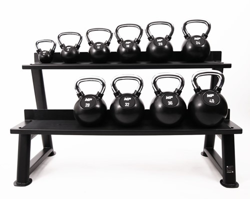 Muscle Power Rubberen Kettlebell - Zwart - 20 kg-3