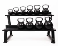 Muscle Power Rubberen Kettlebell - Zwart - 28 kg-3