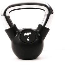 Muscle Power Rubberen Kettlebell - Zwart - 4 kg