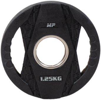 Muscle Power Olympische Halterschijf met Handgrepen - Rubber - 1,25 kg