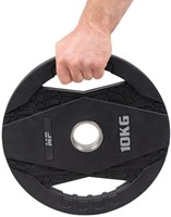 Muscle Power Olympische Halterschijf met Handgrepen - Rubber - 10 kg-2