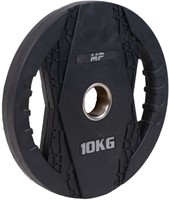 Muscle Power Olympische Halterschijf met Handgrepen - Rubber - 10 kg-3