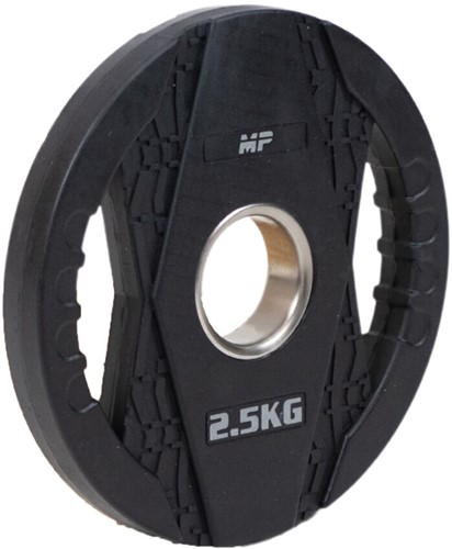 Muscle Power Olympische Halterschijf met Handgrepen - Rubber - 2,5 kg-3