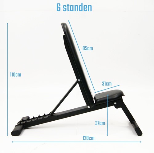 Muscle Power Opklapbare Trainingsbank - Zwart - Tweedekans-2