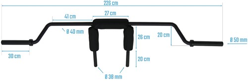 Muscle Power Squat Bar - Zwart - 32 kg-2