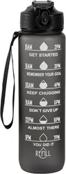 Motivai Motivatie Waterfles - Zwart - 1000 ml