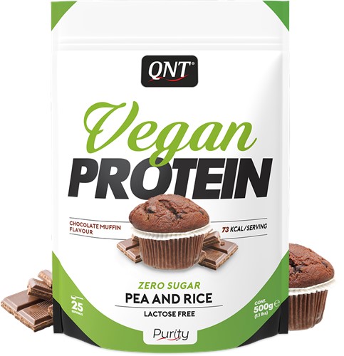 QNT Vegan Protein - Eiwit Poeder - 500 gram - Chocolate Muffin