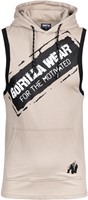 Loretto Hooded Tank Top - Beige - 4XL