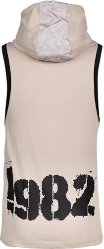 Loretto Hooded Tank Top - Beige - 4XL