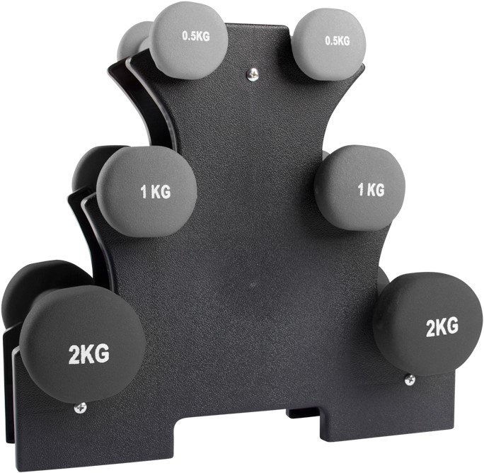 VirtuFit Neopreen Dumbbellset - Halterset - Met Houder