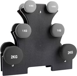 VirtuFit Neopreen Dumbbellset - Halterset - Met Houder