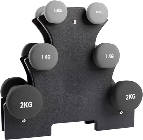 VirtuFit Neopreen Dumbbellset - Halterset - Met Houder