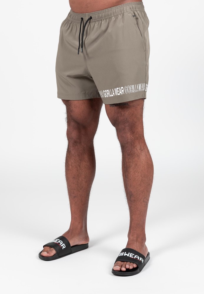 Gorilla Wear Otis Zwembroek - Korte Broek - Legergroen - XL