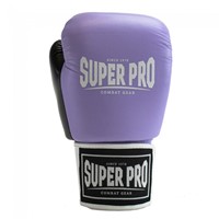Super Pro Combat Gear Enforcer Lederen (Thai)Bokshandschoenen - Lila/Zwart/Wit-2