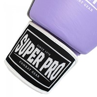 Super Pro Combat Gear Enforcer Lederen (Thai)Bokshandschoenen - Rood/Wit/Blauw