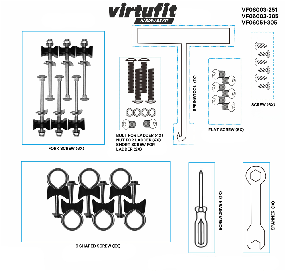 Hardware Kit VF06003-251, VF06003-305, VF06051-305