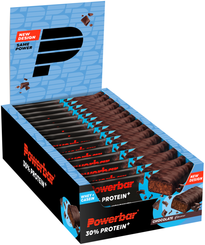 Powerbar 30% Protein+ Bar - 15 x 55 gr - Chocolade