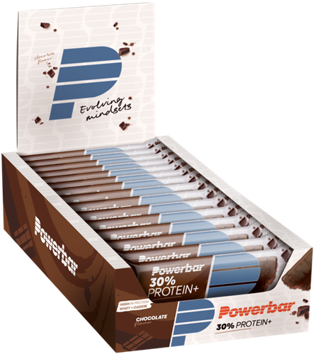Powerbar 30% Protein+ Bar - 15 x 55 gr - Chocolade