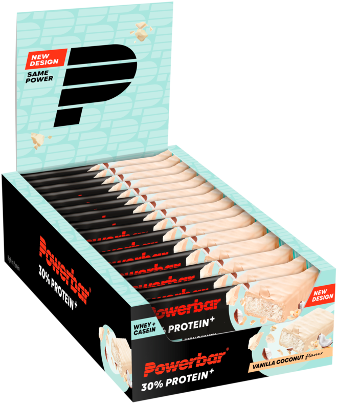 Powerbar 30% Protein+ Bar - 15 x 55 gr - Vanille Kokosnoot