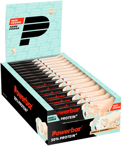 Powerbar 30% Protein+ Bar - 15 x 55 gr - Vanille Kokosnoot