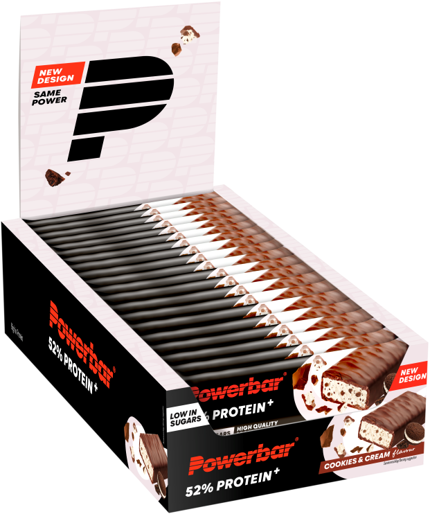 Powerbar 52% Protein+ Bar - 20 x 50 gr - Cookies&Cream