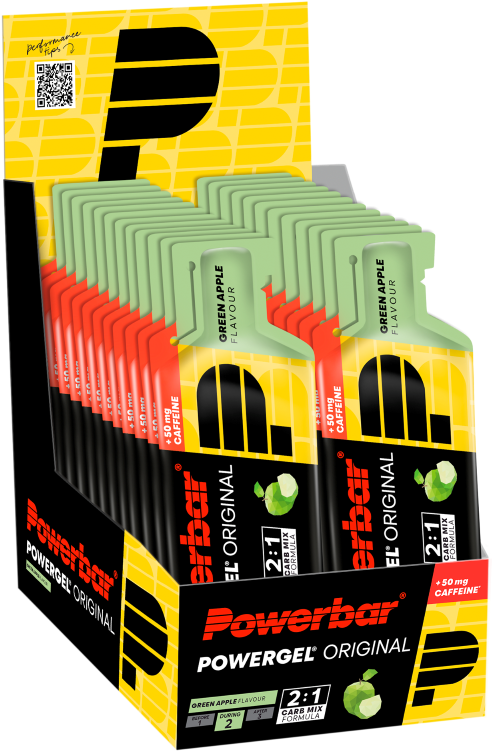 Powerbar Powergel Original Cafeine - 24 x 41 gr - Groene appel