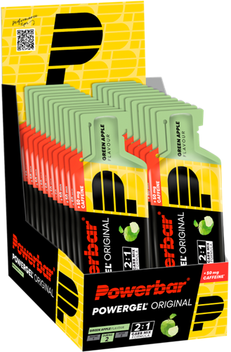 Powerbar Powergel Original Cafeine - 24 x 41 gr - Groene appel