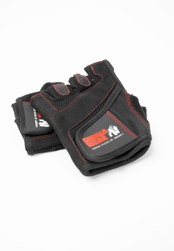 Gorilla Wear Womens Fitness Gloves - Fitness Handschoenen - Zwart/Rode Stiksels-3