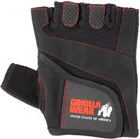 Gorilla Wear Womens Fitness Gloves - Fitness Handschoenen - Zwart/Rode Stiksels