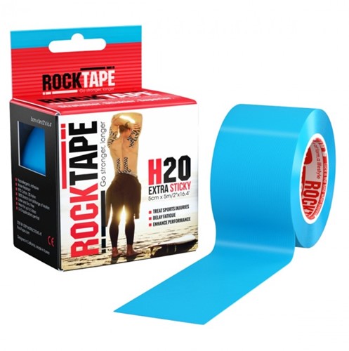 RockTape H20 Kinesiotape - Sporttape - 5 cm x 5 m - Blauw