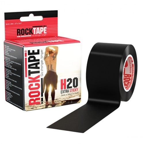 RockTape H20 Kinesiotape - Sporttape - 5 cm x 5 m - Zwart