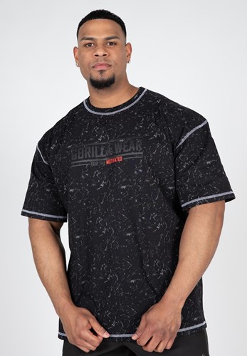 Gorilla Wear Saginaw Oversized T-shirt - Washed Zwart - 3XL