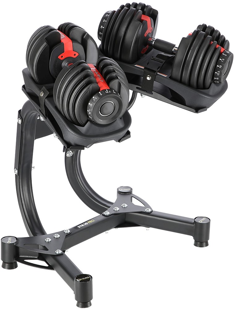 HMS Verstelbare Dumbbell Set met Opbergrek - 2 x 23,8 kg