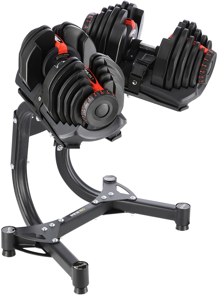 HMS Verstelbare Dumbbell Set met Opbergrek - 2 x 37,4 kg