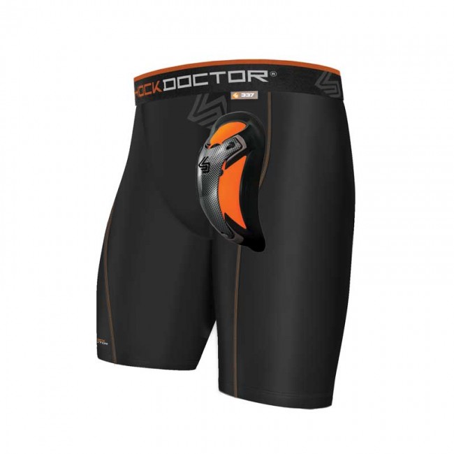 Shock Doctor Compression Short Met Ultra Carbon Flex Cup Kruisbeschermer Zwart Xxl shock doctor kopen in de aanbieding