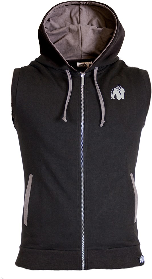 Gorilla Wear Springfield Sleeveless Zipped Hoodie Black Xxxxl gorilla wear kopen in de aanbieding