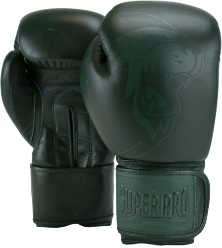 Super Pro Combat Gear Legend SE Lederen (Kick)Bokshandschoenen - Groen