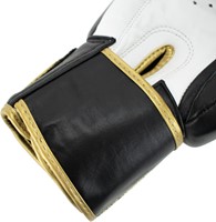 Super Pro Combat Gear Warrior SE Lederen (Kick)Bokshandschoenen - Zwart/Goud/Wit