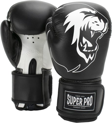 Super Pro Combat Gear Talent (Kick)Bokshandschoenen - Zwart/Wit