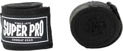 Super Pro Combat Gear Semi-Elastische Bandages - Zwart