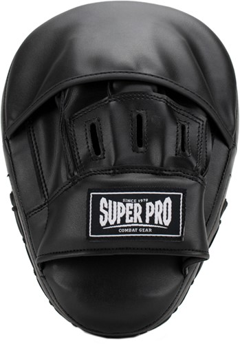 Super Pro Combat Gear Curved PU Handpads - Zwart / Wit-3