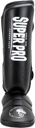 Super Pro Combat Gear Protector Scheenbeschermers - Zwart/Wit-2
