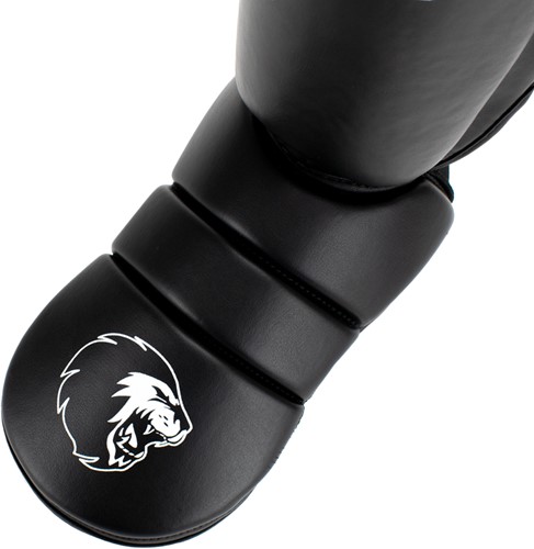 Super Pro Combat Gear Protector Scheenbeschermers - Zwart/Wit-3