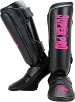 Super Pro Combat Gear Protector Scheenbeschermers - Zwart/Roze