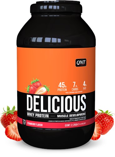 QNT Delicious Whey Protein - Eiwit Poeder - 2200 gr - Strawberry